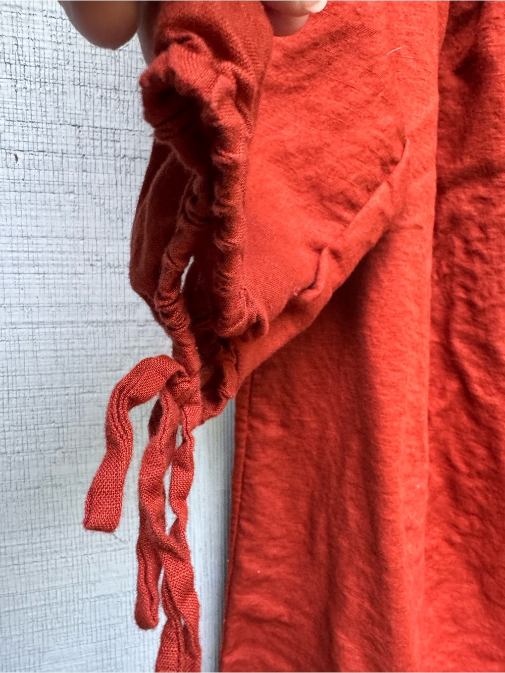 J. Crew Rust Red Midi Dress with Eyelet Hem - Picture 4 of 8